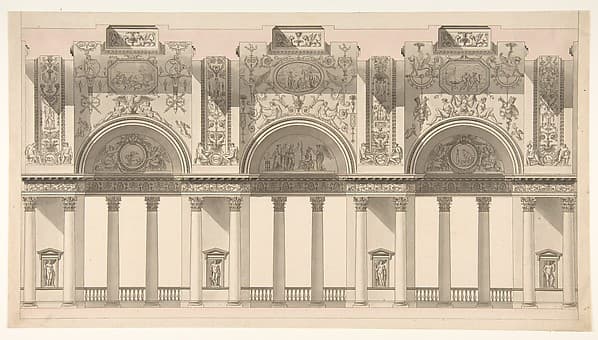 Section of a "Galerie dans le palais d'un souverain", by Charles Pierre Joseph Normand