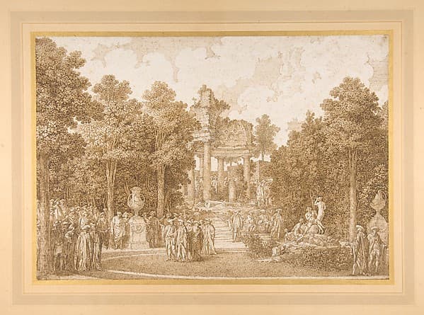 Veduta del Boschetto d'Arcadia dalla parte del Tempio, by Ennemond Alexandre Petitot