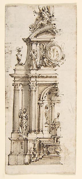 Design for the Left Half of an Altar, by Mauro Antonio Tesi