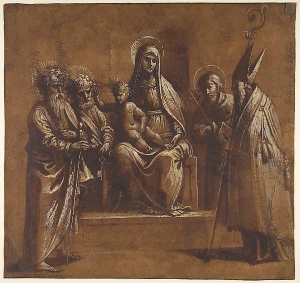The Virgin and Child with Saints, by Girolamo da Treviso