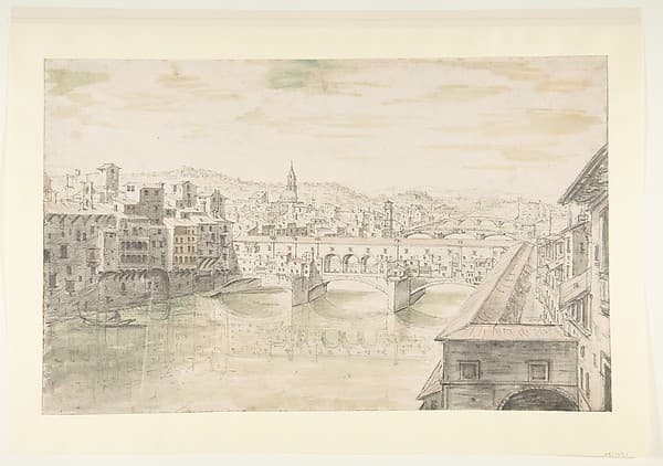 View of the Ponte Vecchio, Florence, by Israel Silvestre