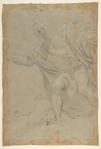 Standing Draped Male Figure, by Baldassarre Franceschini (il Volterrano)