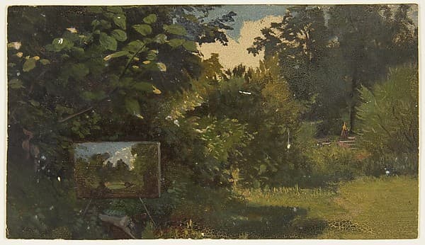 Landscape with an Easel, by Anonymous, French, 19th century