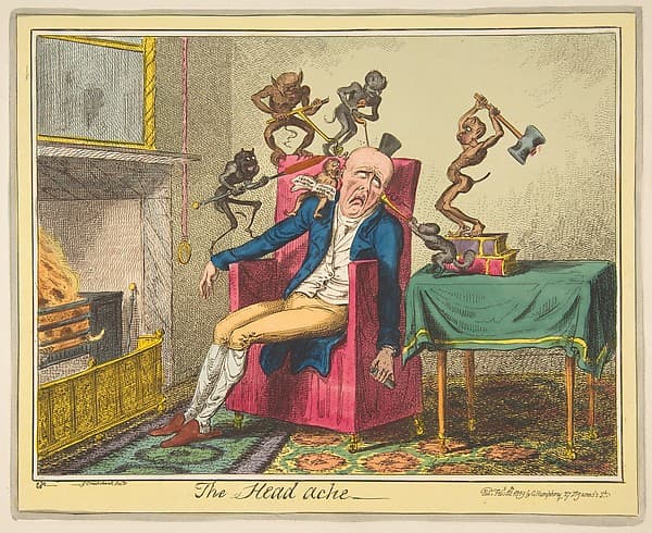 The Head Ache, by George Cruikshank