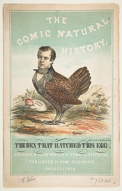 The Hen That Hatched This Egg (Henry L. Stephens), Title Page, from "The Comic Natural History of the Human Race", by Henry Louis Stephens