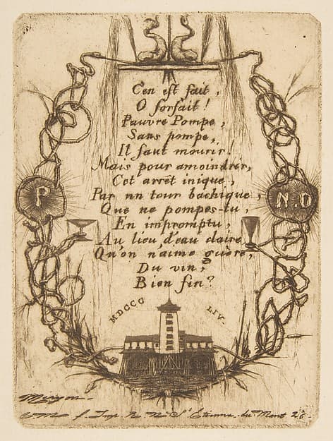 The Nôtre-Dame Pump (small plate), by Charles Meryon