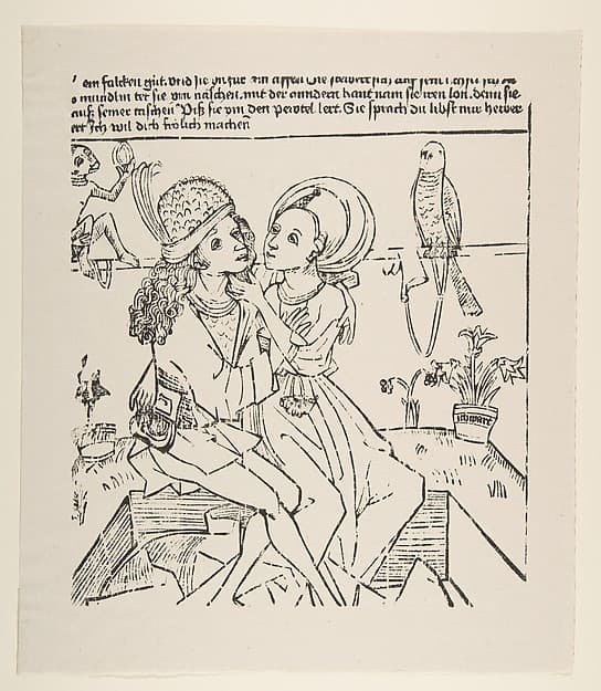 Lovers, by Anonymous, German, 15th century