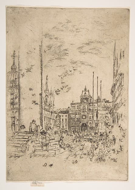 The Piazetta (The Piazzetta), by James McNeill Whistler