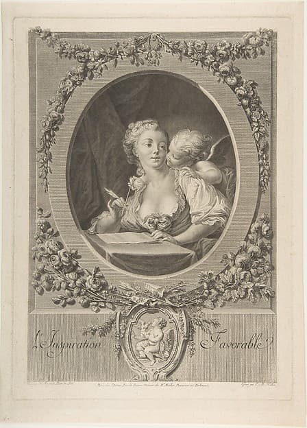 L'Inspiration Favorable, by Jean Honoré Fragonard
