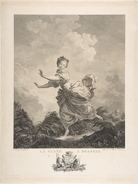 La Fuite a Dessein, by Jean Honoré Fragonard