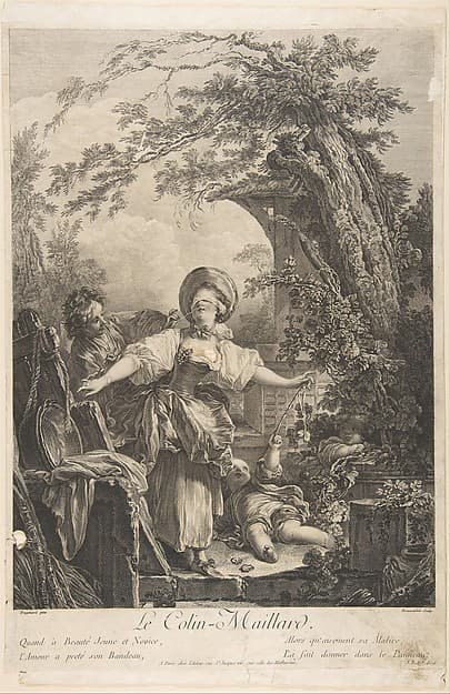 Le Colin-Maillard, by Jacques Firmin Beauvarlet