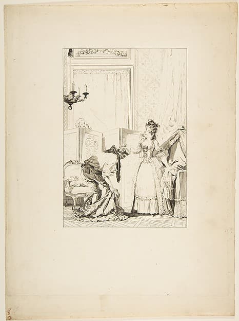 Le Cocu battu et content, from "Contes et nouvelles en vers par Jean de La Fontaine. A Paris, de l'imprimerie de P. Didot, l'an III de la République, 1795", by Jean-Louis Delignon