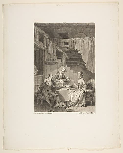Le Faucon, from "Contes et nouvelles en vers par Jean de La Fontaine. A Paris, de l'imprimerie de P. Didot, l'an III de la République, 1795", by Jean-Baptiste Tilliard