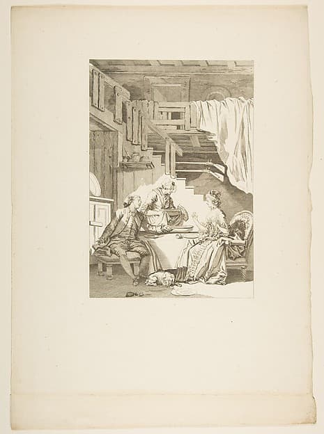 Le Faucon, from "Contes et nouvelles en vers par Jean de La Fontaine. A Paris, de l'imprimerie de P. Didot, l'an III de la République, 1795", by Jean-Baptiste Tilliard