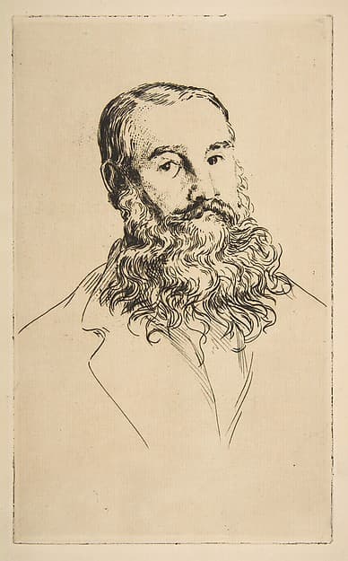 Portrait of Charles Leland, by Félix Bracquemond