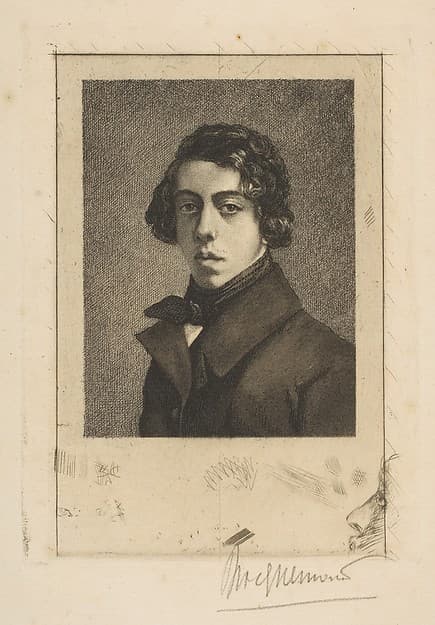 Portrait of Théodore Chassériau, by Félix Bracquemond