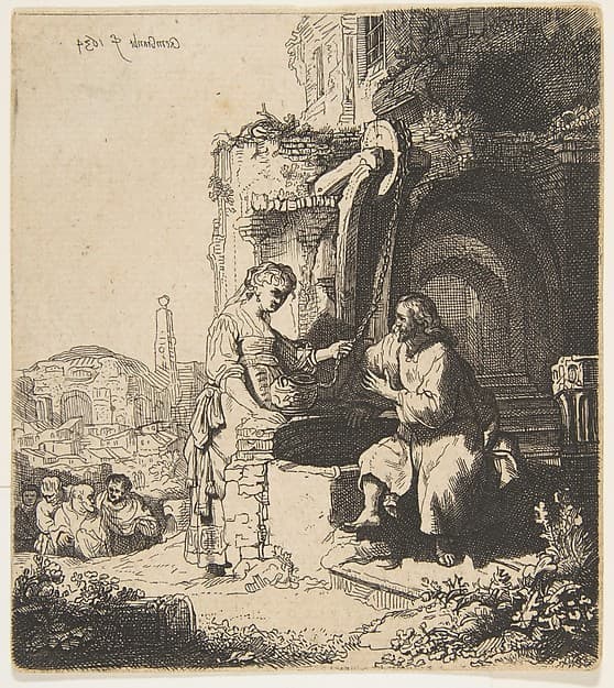 Christ and the Woman of Samaria among Ruins (reverse copy), by William James Smith