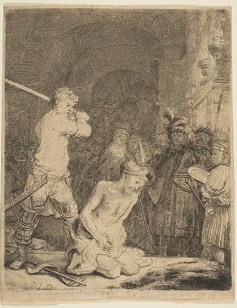 The Beheading of John the Baptist, by Rembrandt (Rembrandt van Rijn)