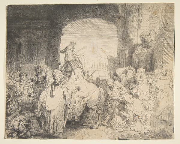 The Triumph of Mordecai, by Rembrandt (Rembrandt van Rijn)