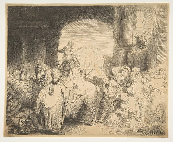 The Triumph of Mordecai, by Rembrandt (Rembrandt van Rijn)