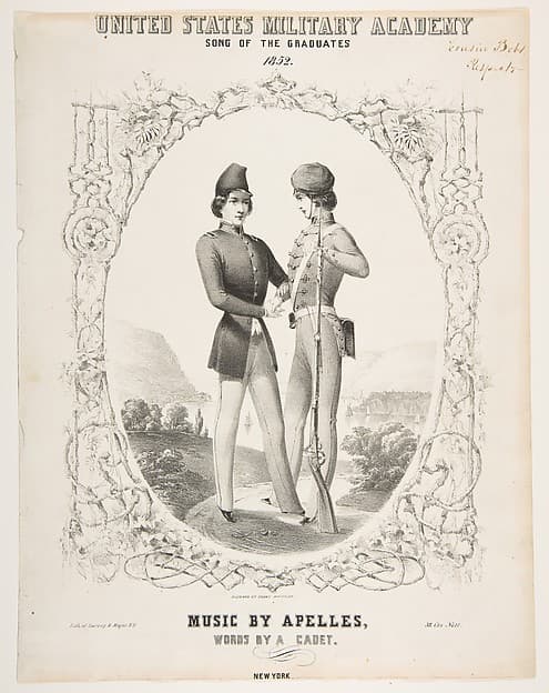United States Military Academy: Song of the Graduates (sheet music cover), by James McNeill Whistler