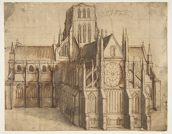Old St. Paul's Cathedral, London, seen from the East, by Wenceslaus Hollar