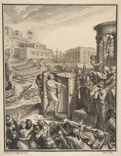 Regulus Condemned to the Most Horrible Torture, by Gabriel de Saint-Aubin