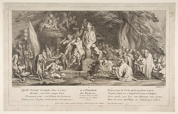 The Passion for Wealth, by Claude Gillot
