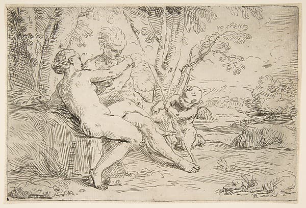 Venus and Adonis, by Simone Cantarini