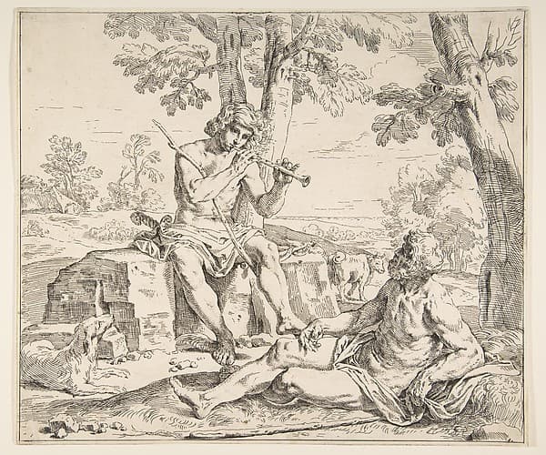 Mercury and Argus, by Simone Cantarini