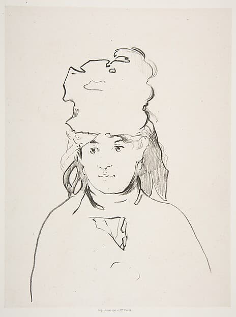 Berthe Morisot (in Silhouette), by Edouard Manet