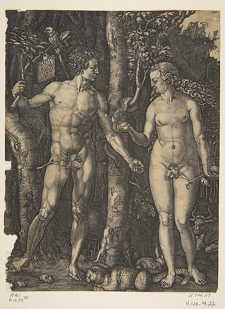 Adam and Eve (copy), by Jan (Johannes) Wierix