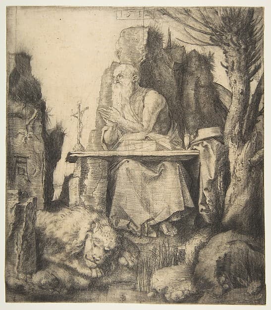 Saint Jerome by the Pollard Willow, by Albrecht Dürer