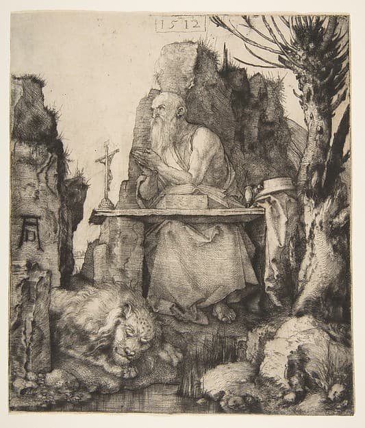 Saint Jerome by the Pollard Willow, by Albrecht Dürer