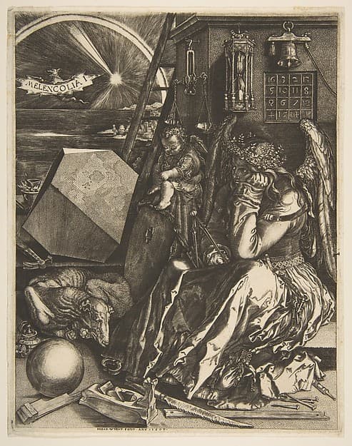 Melencolia I (copy), by Jan (Johannes) Wierix