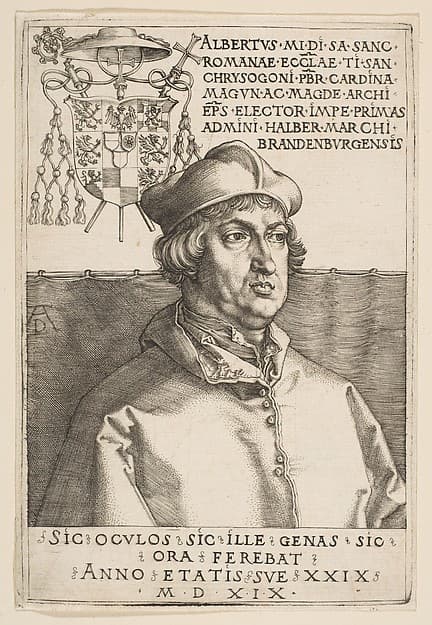 Cardinal Albrecht of Brandenburg, by Albrecht Dürer