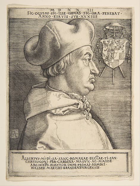 Cardinal Albrecht of Brandenburg, by Albrecht Dürer