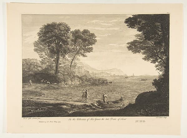 Coast View with the Embarkation of Carlo and Ubaldo, by Pierre Charles Canot