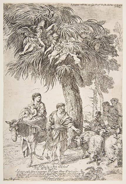 The Holy Family on their flight into Egypt, by Giovanni Benedetto Castiglione (Il Grechetto)