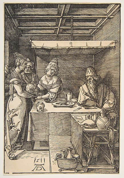 Salome Receiving the Head of Saint John the Baptist, by Albrecht Dürer