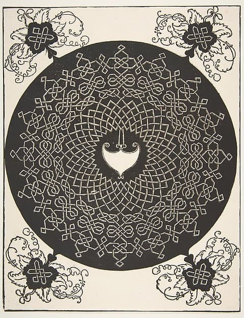 “The Second Knot”. Interlaced Roundel with an Amazon Shield in its Center, by Albrecht Dürer
