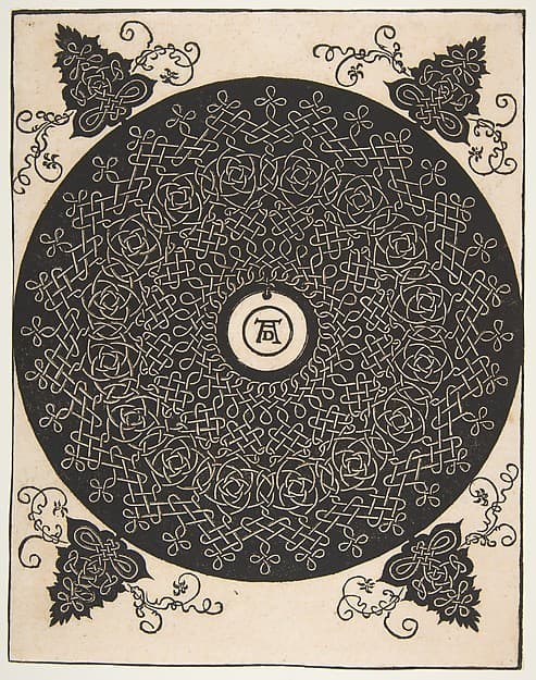 “The Fourth Knot”, Interlaced Roundel with a Round Medallion in its Center, by Albrecht Dürer