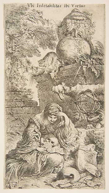 Melencholia, by Giovanni Benedetto Castiglione (Il Grechetto)