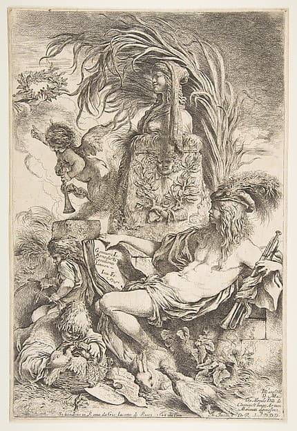 The Genius of Castiglione, by Giovanni Benedetto Castiglione (Il Grechetto)