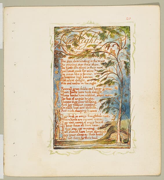 Songs of Innocence: Night, by William Blake