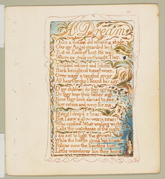 Songs of Innocence: A Dream, by William Blake