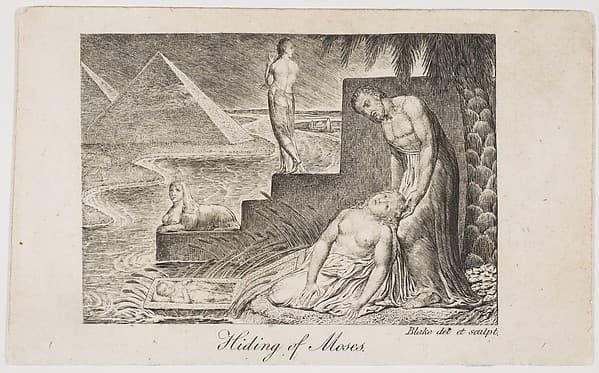 Hiding of Moses, from "Remember Me!, or a Pocket Companion", by William Blake