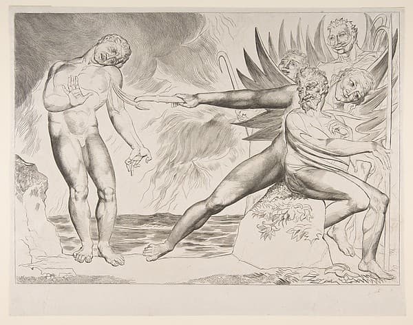 The Circle of Corrupt Officials: The Devils Tormenting Ciampolo, by William Blake