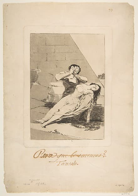 Plate 9: Tantalus (Tantalo), from "Los Caprichos", by Goya (Francisco de Goya y Lucientes)