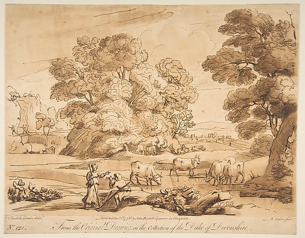 Landscape with Shepherd and Shepherdess, by Richard Earlom